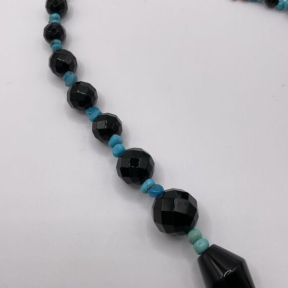 Jay King Necklace Midnight Chalcedony and Royal Blue Turquoise 18” - 21” - Picture 6 of 13